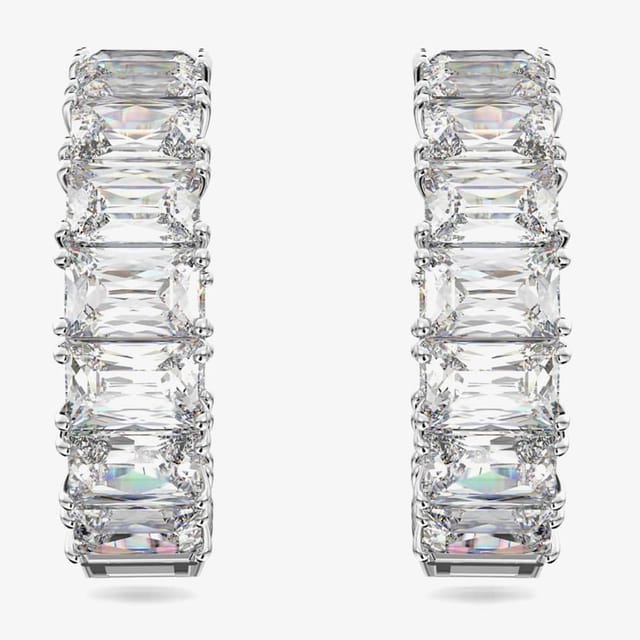 Swarovski Swarovski Women's Millenia Crystal Hoop Earrings 5612673 in Silver - 2