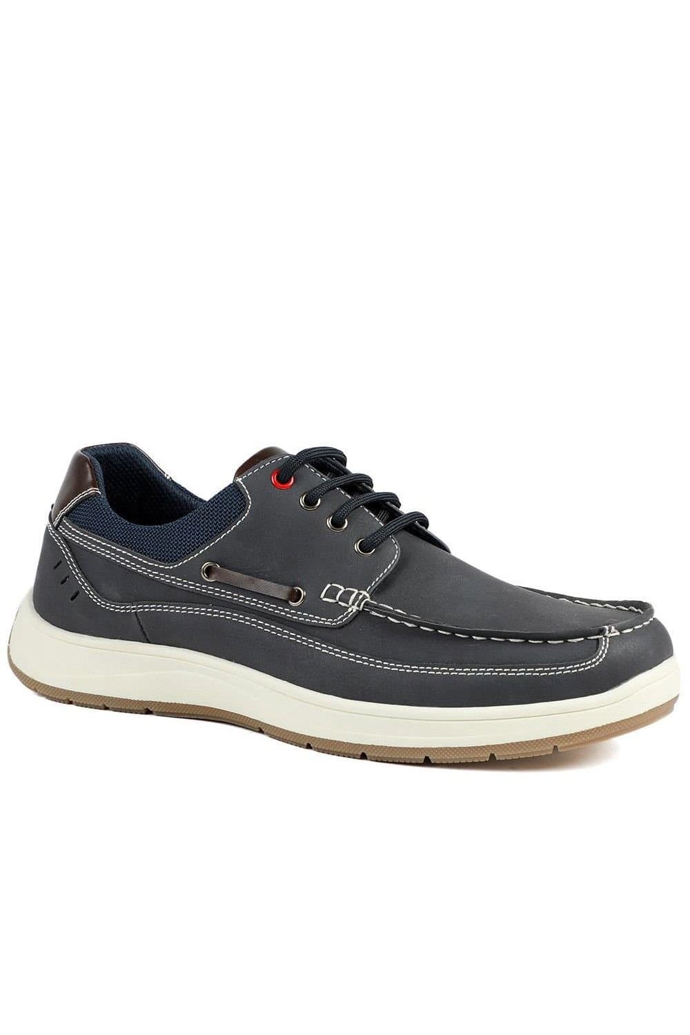 Pavers Pavers Men's Wide Fit Lightweight Lace Up Shoes in Navy