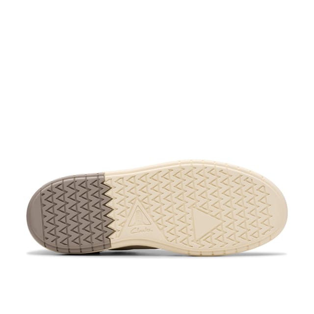 Clarks Clarks Men's Courtlite 2 Lo Off-White Suede Trainers, Lace Up - 3