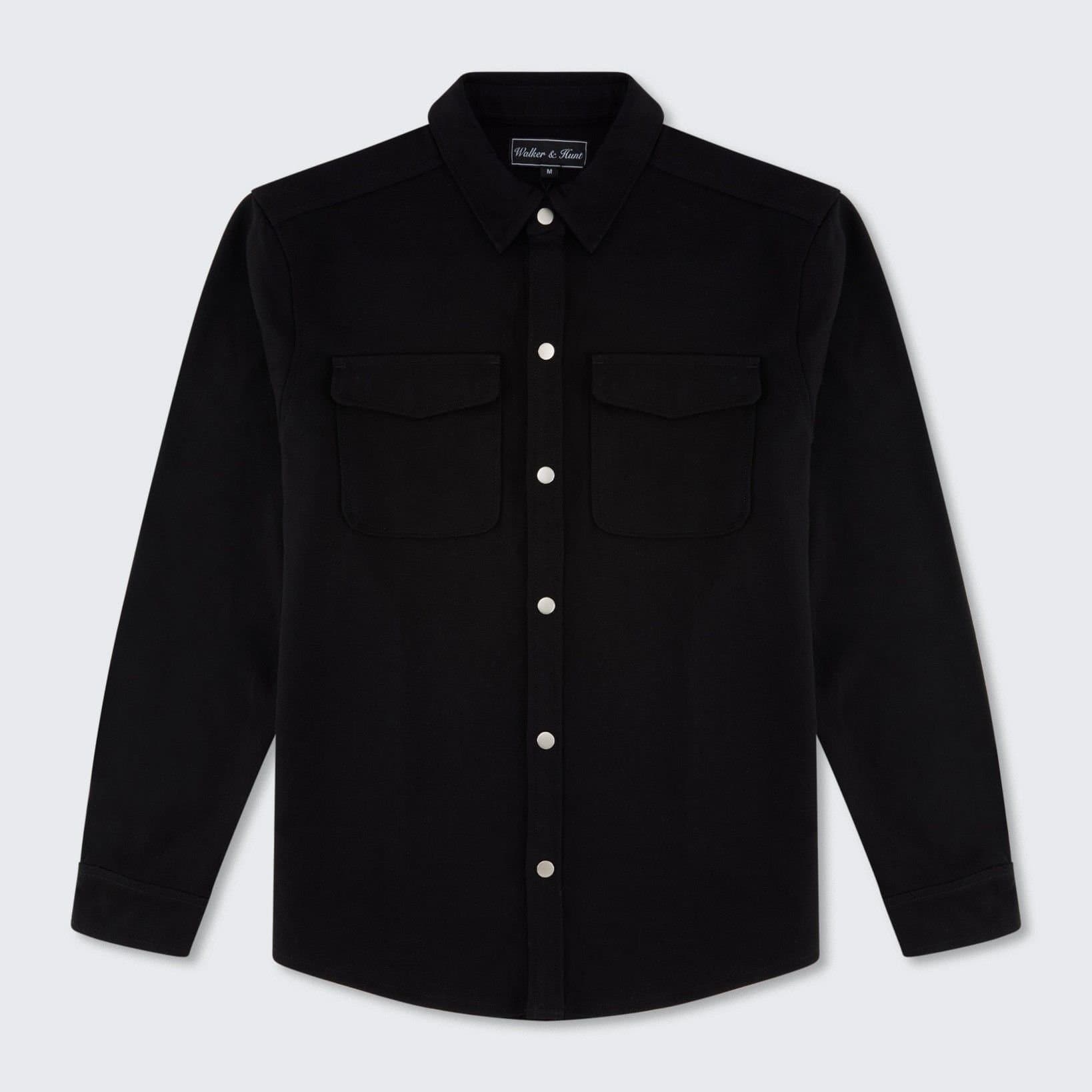 Walker & Hunt Walker & Hunt Men's Mason Overshirt in Black