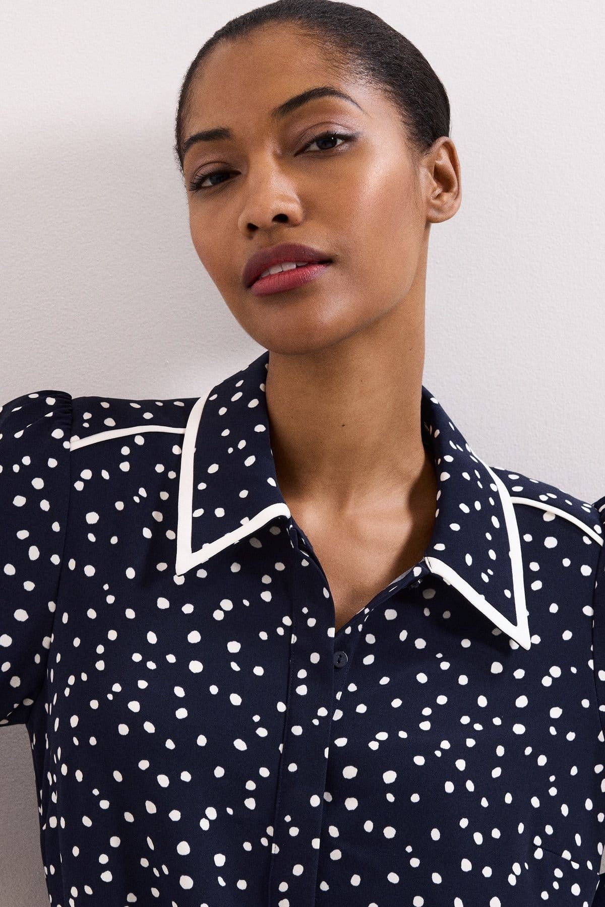 Phase Eight Phase Eight Women's Collared Mini Tunic Dress in Dark Navy - 4