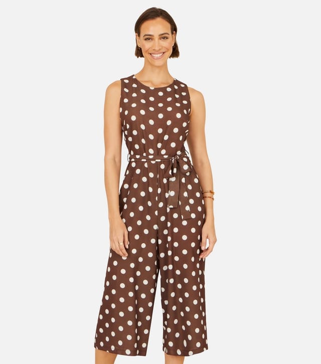 Yumi Women's Polka Dot Culotte Jumpsuit Yumi New Look - 2