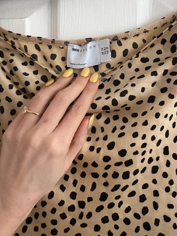 ASOS Patterned satin mini skirt