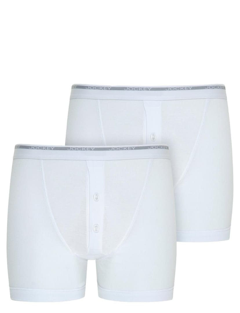 JOCKEY Jockey Men's Pack Of 2 Knitted Boxer in White - 1