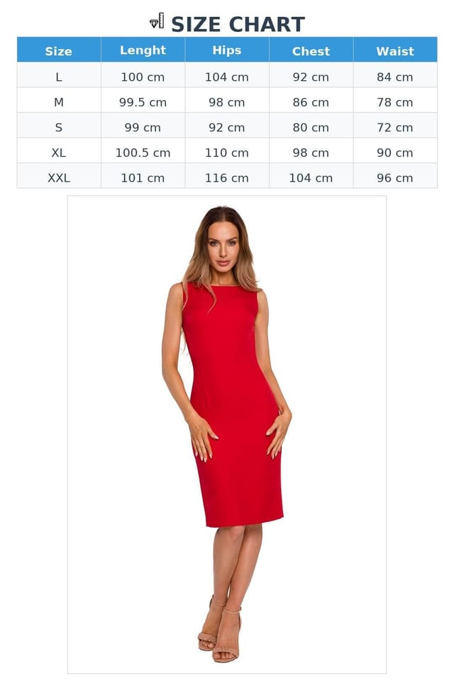 Love Lace Love Lace Women's Sophisticated Chain Back Sleeveless Pencil Dress in Red - 3