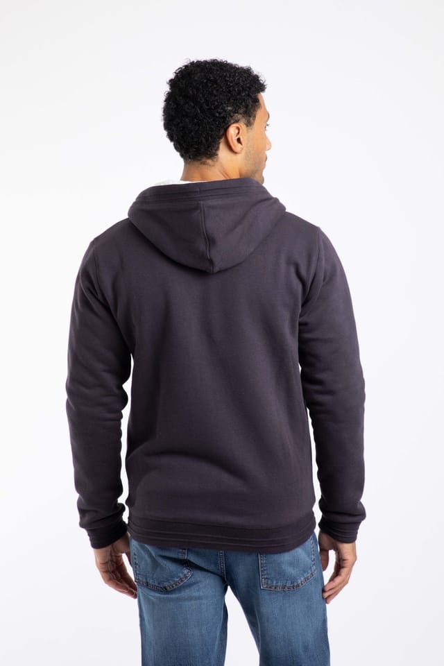 Weird Fish Weird Fish Men's Camborne Borg Lined Full Zip Hoodie in Midnight - 3