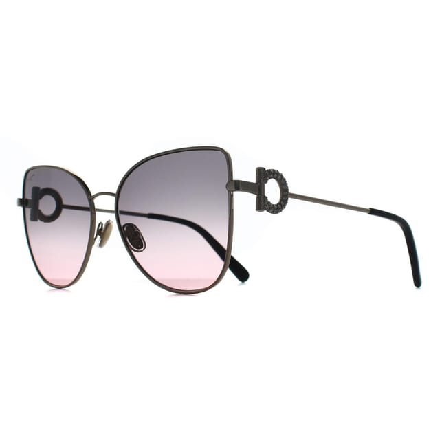 Salvatore Ferragamo Salvatore Ferragamo Women's Cat Eye Rose Gold Grey Rose Gradient SF296SR - 2