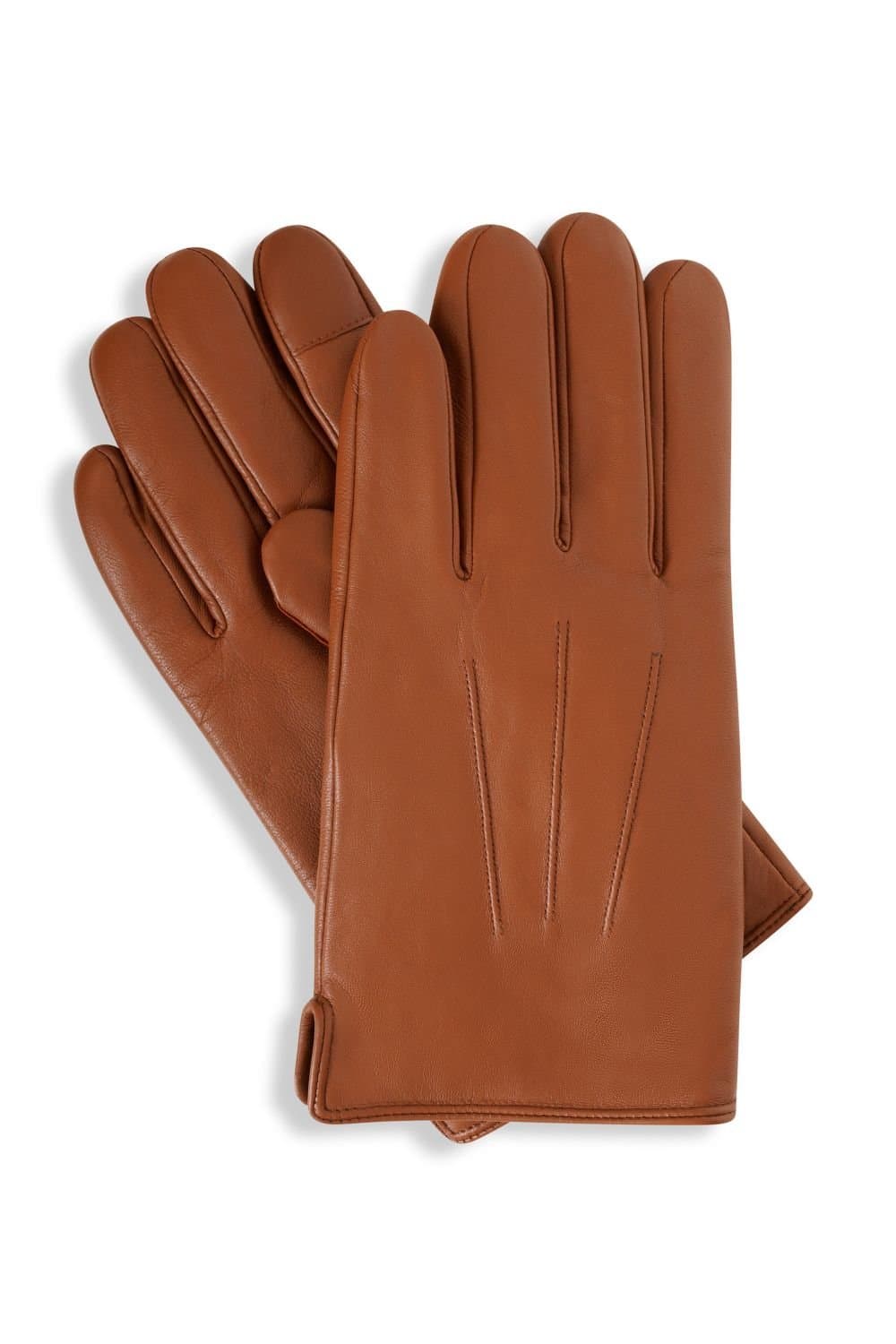 Barneys Originals Barneys Originals Tan Real Leather Gloves for Women