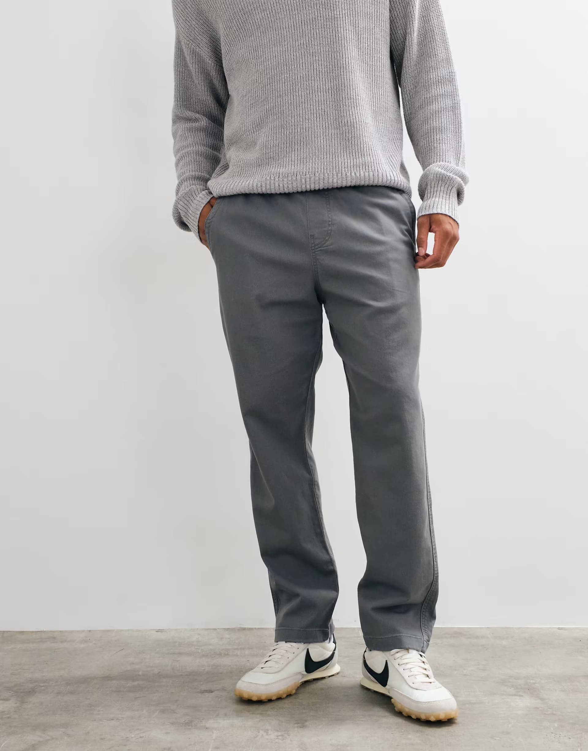 ASOS Hollister loose fit pull on trousers in grey