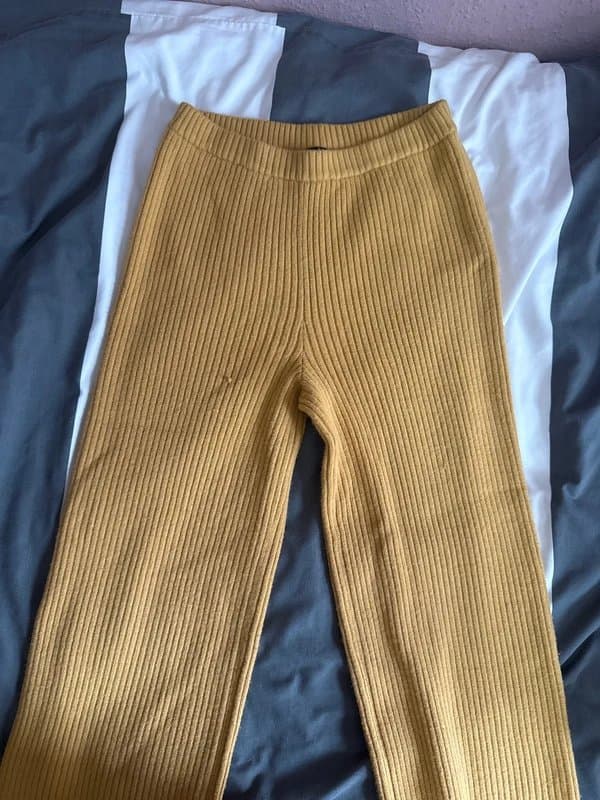 ASOS M lounge knitted co ord mustard yellow