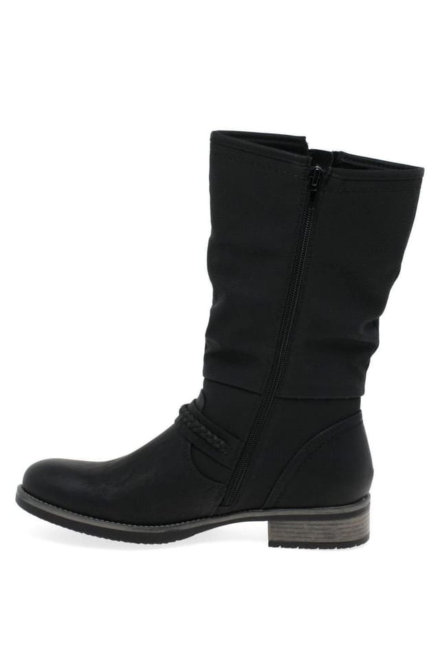 Rieker Rieker Women's 'Estella' Calf Length Slouch Boots in Black - 2