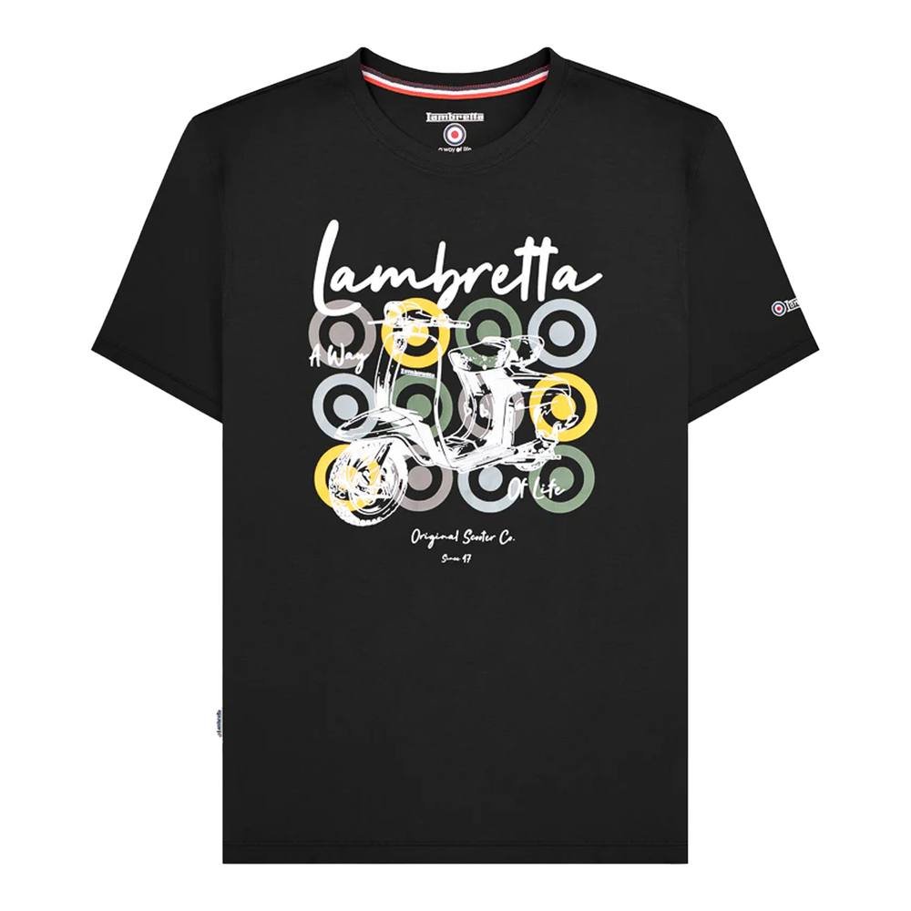 Lambretta Lambretta Men's Scooter Brand Big & Tall T-Shirt in Black - 3