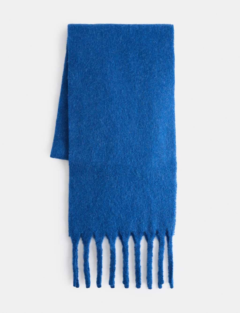 Marks & Spencer M&S Wool Blend Chunky Scarf Cobalt