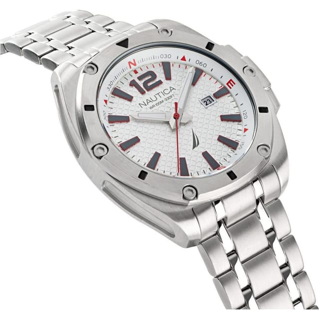 Nautica Nautica Men's NAPTCS221 Tin Can Bay 44mm Quartz Watch in Silver - 3