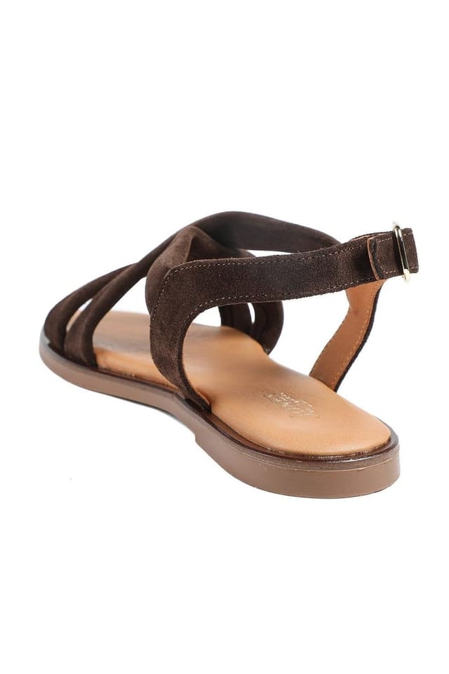 Jones Bootmaker Jones Bootmaker Women's Haliwide Leather Wide-Fitting Sandals in Brown - 3