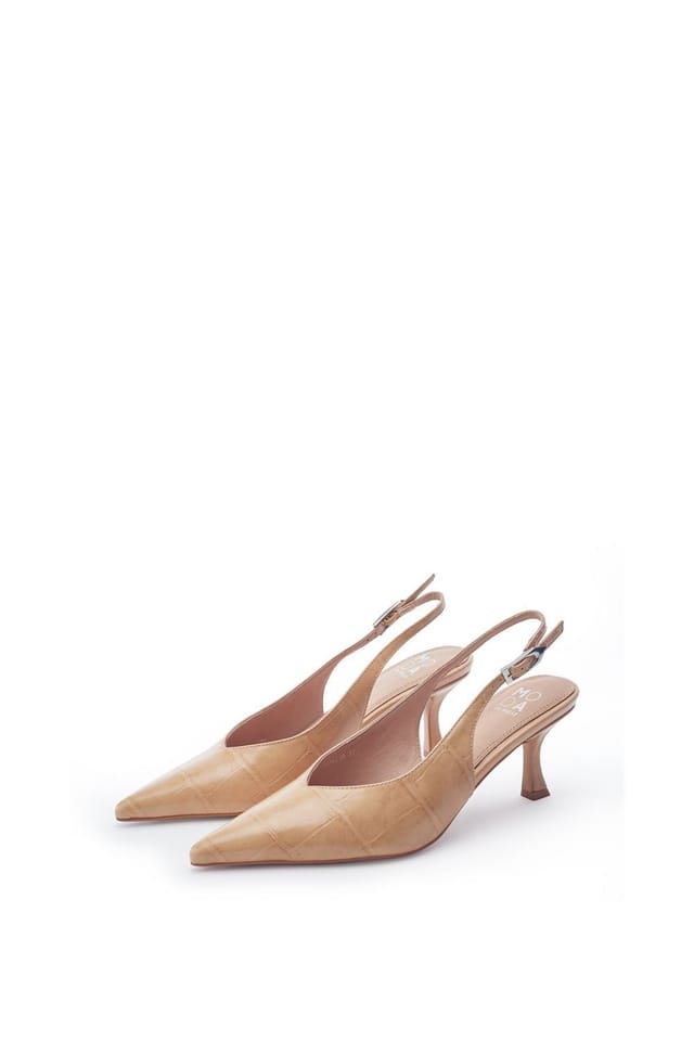 Moda In Pelle Moda In Pelle Women's 'Gallia' Mocc Croc Court Shoes in Camel - 2