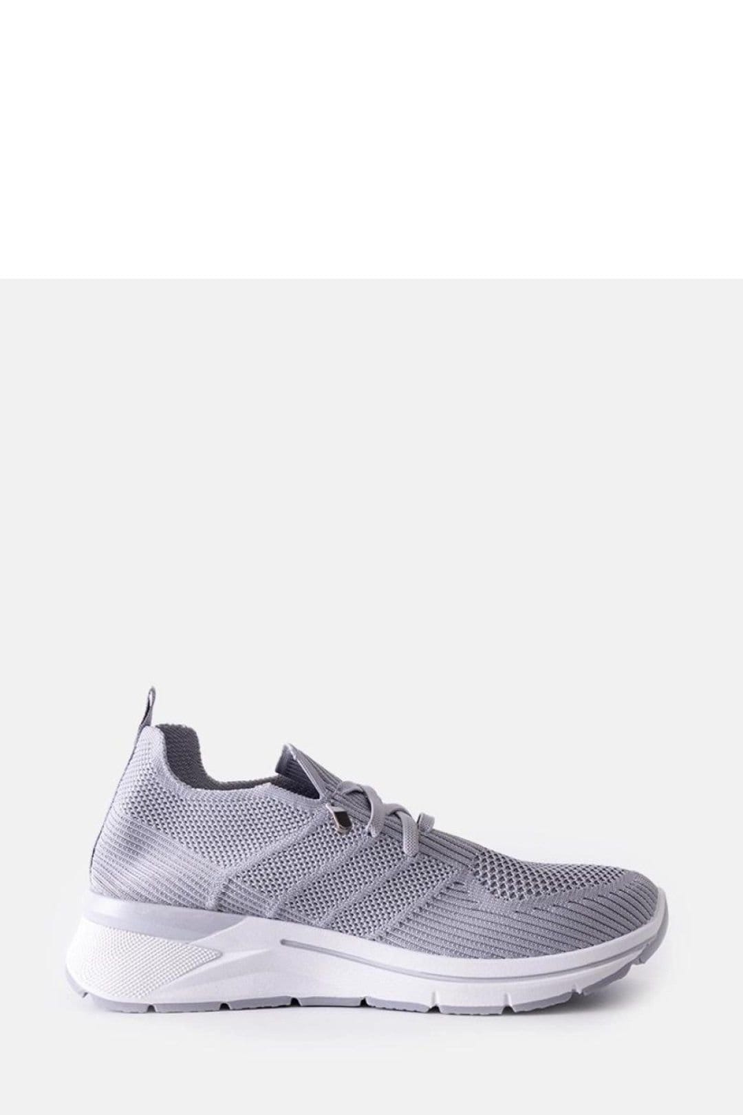Love Lace Love Lace Women's Gray Slip On Sport Sneakers Low Profile Rubber Sole Summer in Grey - 1