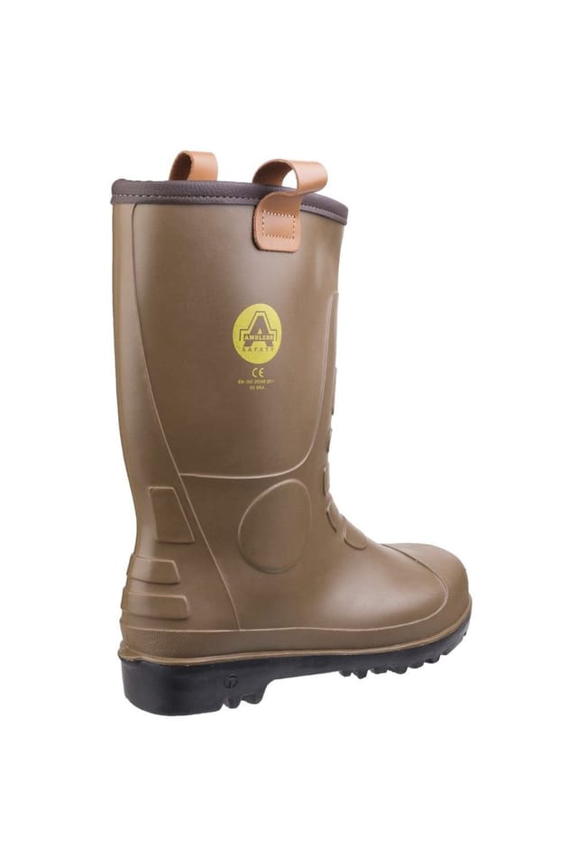 Amblers Amblers Men's 'FS95' Safety Wellington Boots in Tan - 2