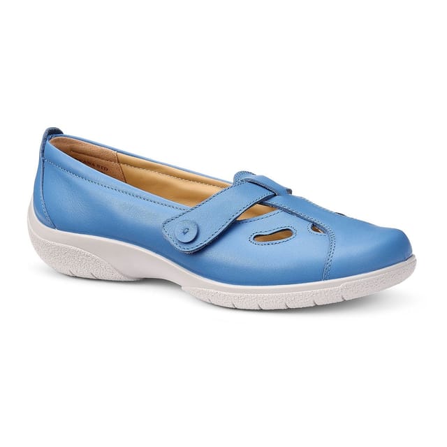 Hotter Hotter Women's Wide Fit 'Nirvana' T-Bar Shoes in Bright Blue - 2