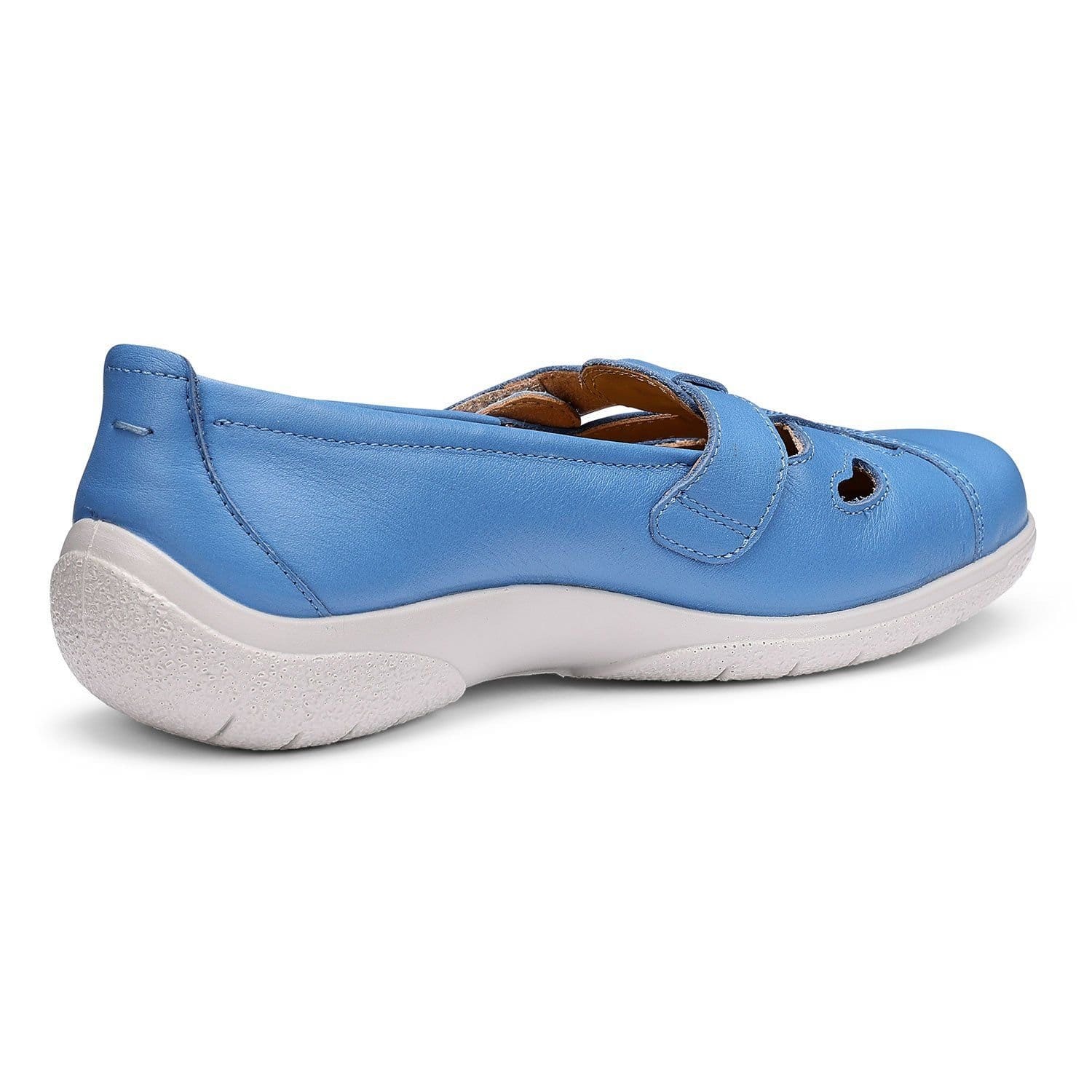 Hotter Hotter Women's Wide Fit 'Nirvana' T-Bar Shoes in Bright Blue - 4