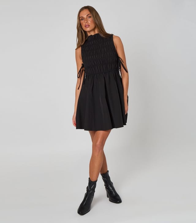 Urban Bliss Women's Black Shirred Mini Dress Urban Bliss New Look - 2