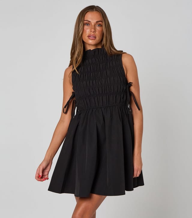 Urban Bliss Women's Black Shirred Mini Dress Urban Bliss New Look - 3