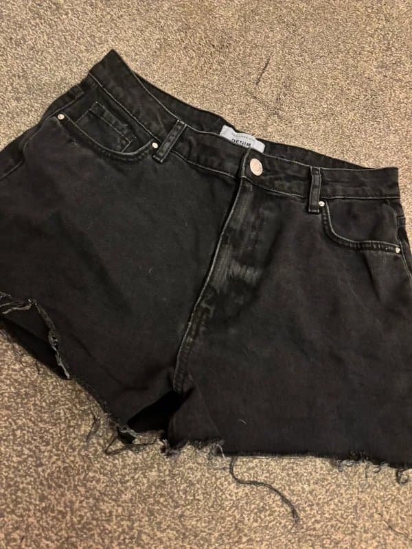 New Look New look black denim shirt wedding festival party beach 14 same day post