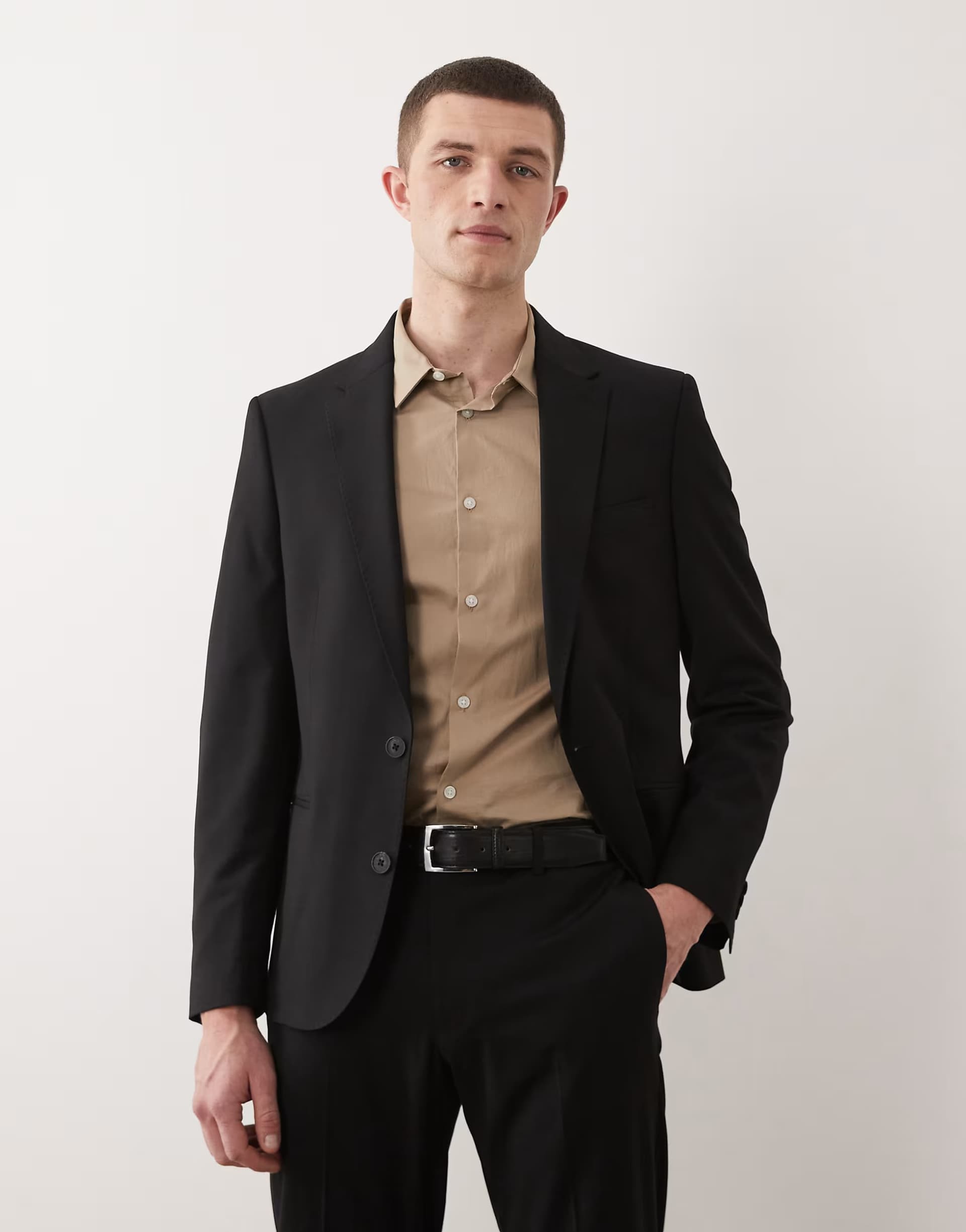 ASOS ASOS Black Wool Skinny Suit Blazer