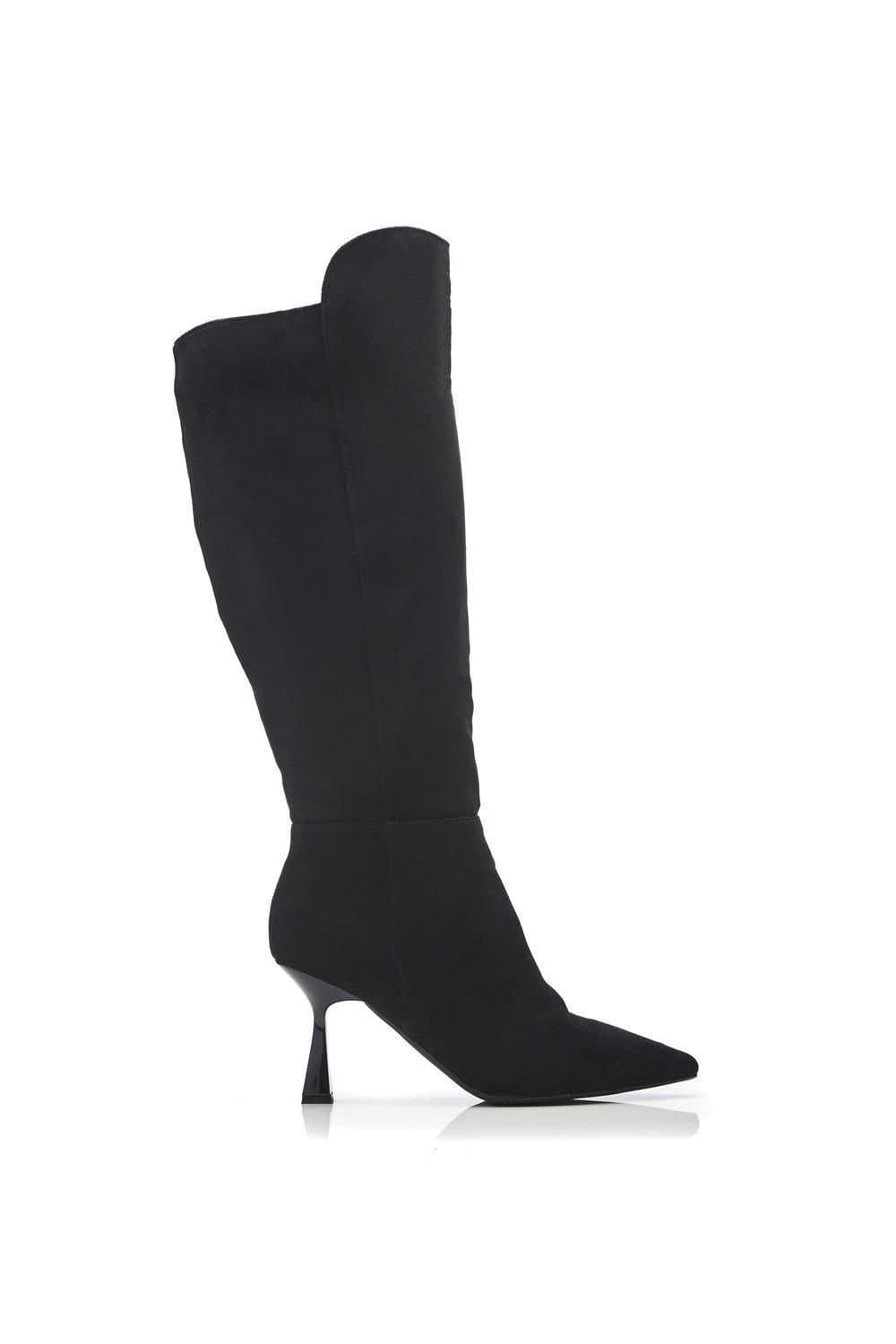 Moda In Pelle Moda In Pelle Women's 'Ursa' Alcantara Heeled Boots in Black