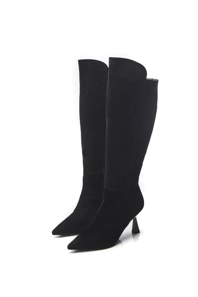 Moda in Pelle Moda In Pelle Women's 'Ursa' Alcantara Heeled Boots in Black - 2