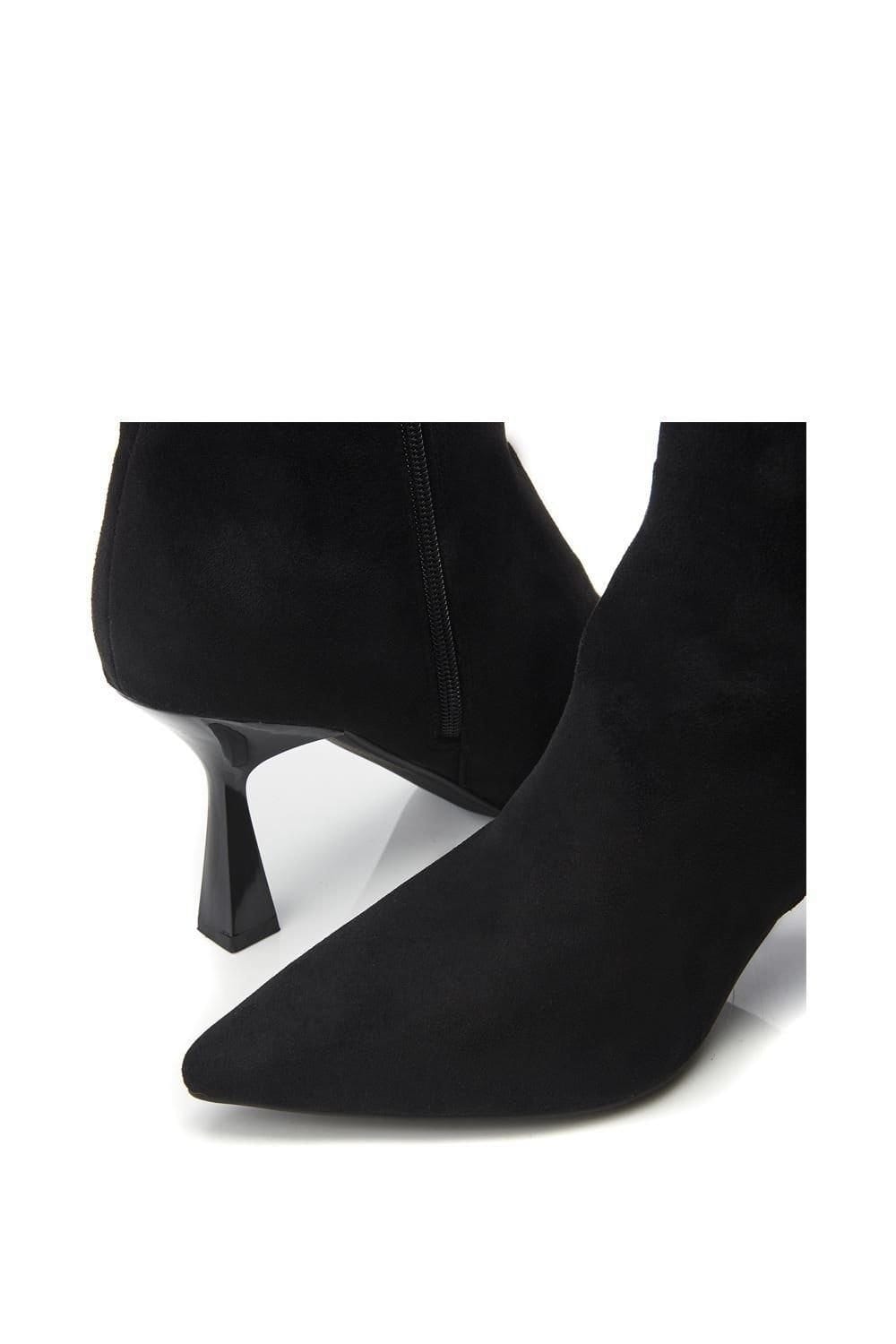 Moda in Pelle Moda In Pelle Women's 'Ursa' Alcantara Heeled Boots in Black - 4
