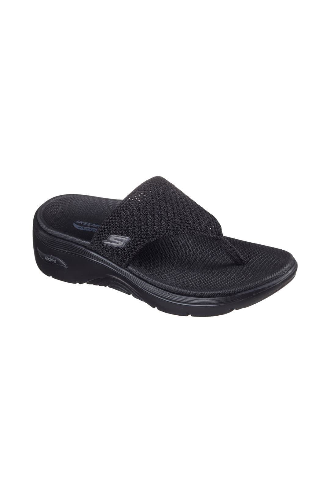 Skechers Skechers Women's GO WALK ARCH FIT 2.0 SANDAL Quick-Dry Finished Knit Sandal Black