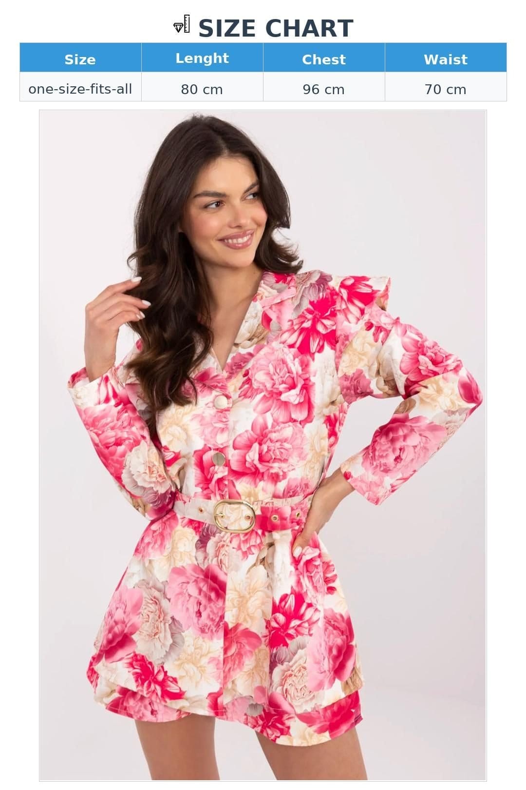 Love Lace Love Lace Women's Elegant Floral Ruffle Collar Jumpsuit with Belt - 4