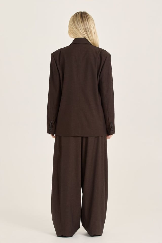 Loom Archives Loom Archives Women's LOOM Oversized Blazer in Chocolate - 3