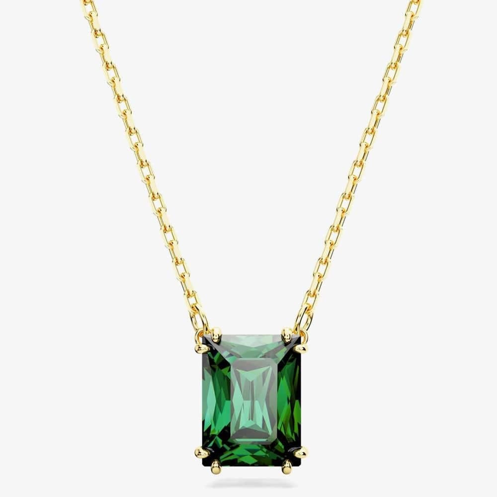 Swarovski Swarovski Women's Matrix Green Mixed Cuts Gold Tone Plated