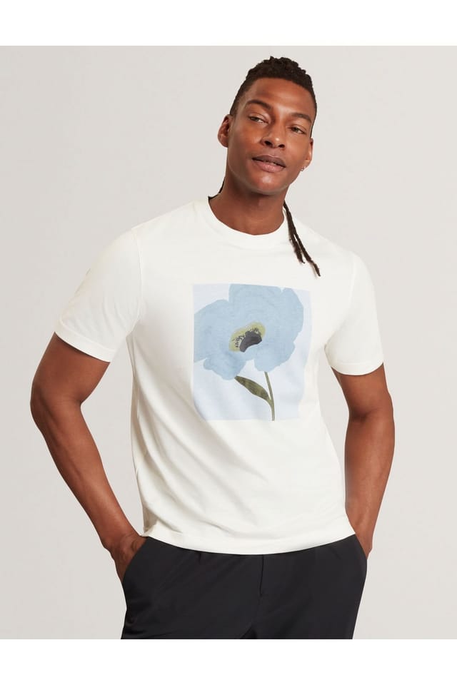 Ted Baker Ted Baker Men's CRAWLEY SS Graphic Box Floral T-Shirt White - 2