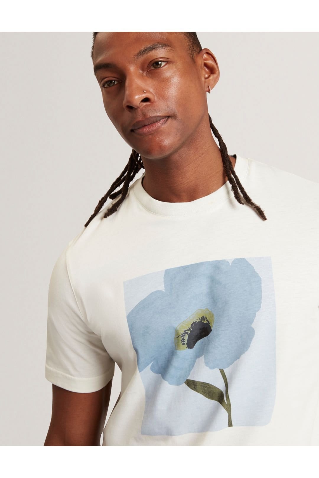 Ted Baker Ted Baker Men's CRAWLEY SS Graphic Box Floral T-Shirt White - 4