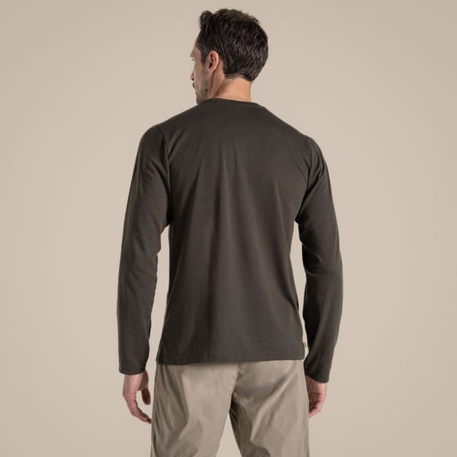Craghoppers Craghoppers Men's NosiLife Abel Insect-Repellent Stretch Long Sleeved T-Shirt in Dark Green - 2