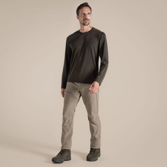 Craghoppers Craghoppers Men's NosiLife Abel Insect-Repellent Stretch Long Sleeved T-Shirt in Dark Green - 3