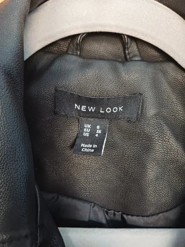 New Look Black Faux Leather Biker Jacket