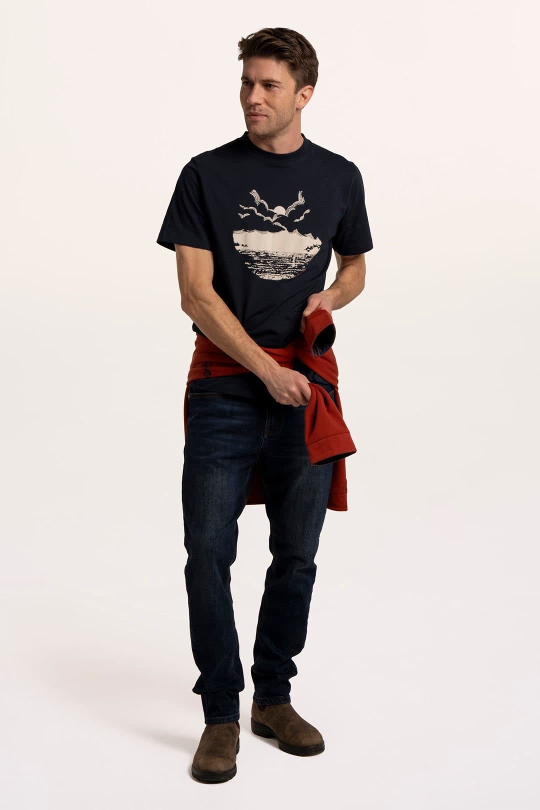 Brakeburn Brakeburn Men's Moorgate Dusk Paddle Board T -Shirt in Navy
