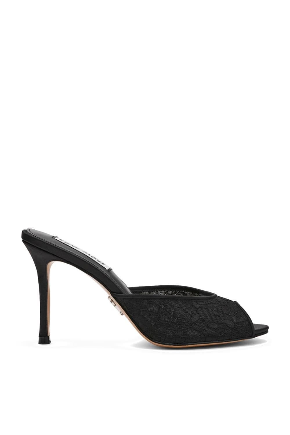 Steve Madden STEVE MADDEN Women's 'Rollout Black Lace' Fabric Heels