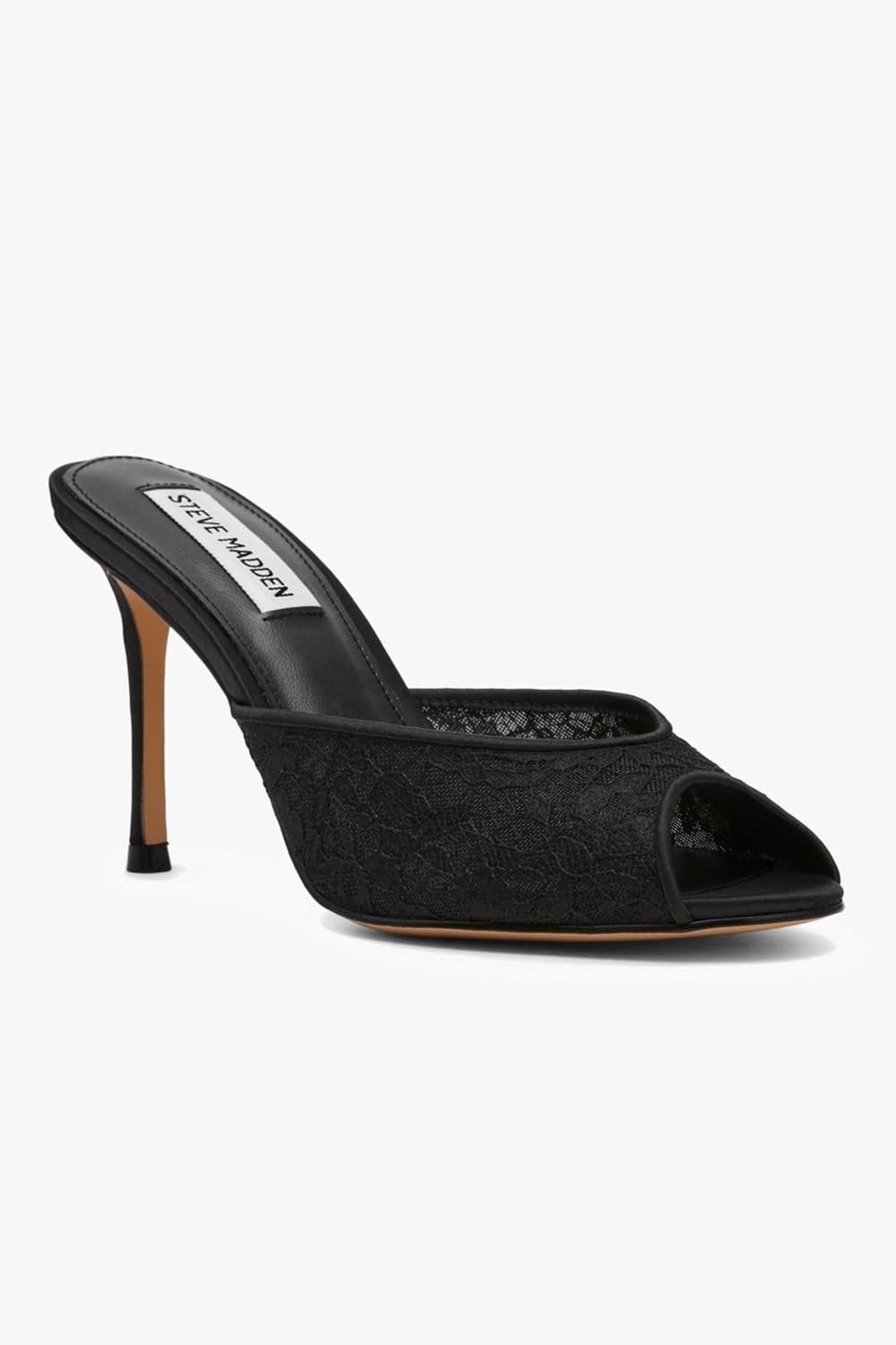 Steve Madden STEVE MADDEN Women's 'Rollout Black Lace' Fabric Heels - 4