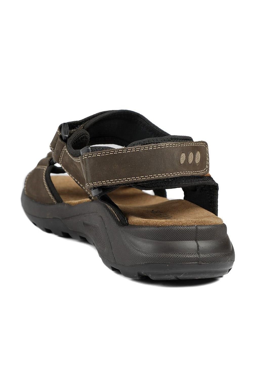 Pavers Pavers Men's Dual Fasten Comfort Sandals in Brown - 3