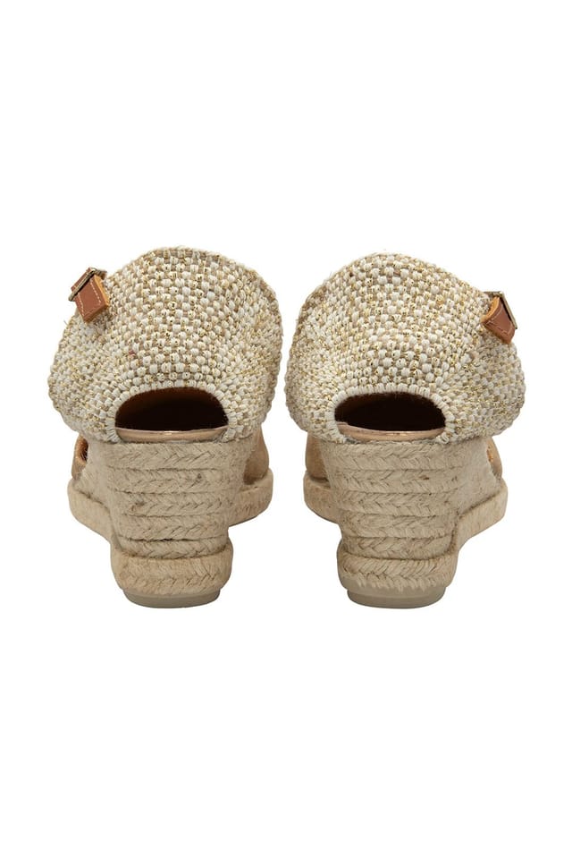 Ravel Ravel Women's 'Vista' Leather Espadrille Sandals in Gold - 3