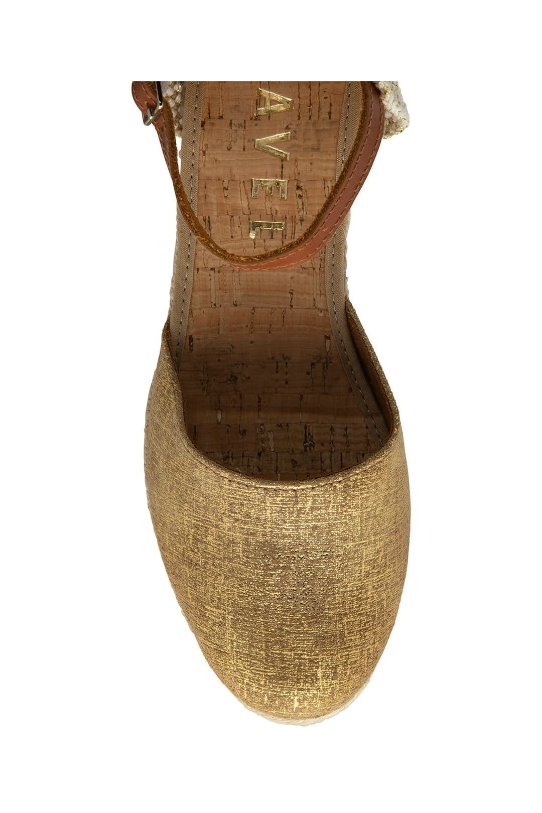 Ravel Ravel Women's 'Vista' Leather Espadrille Sandals in Gold - 4