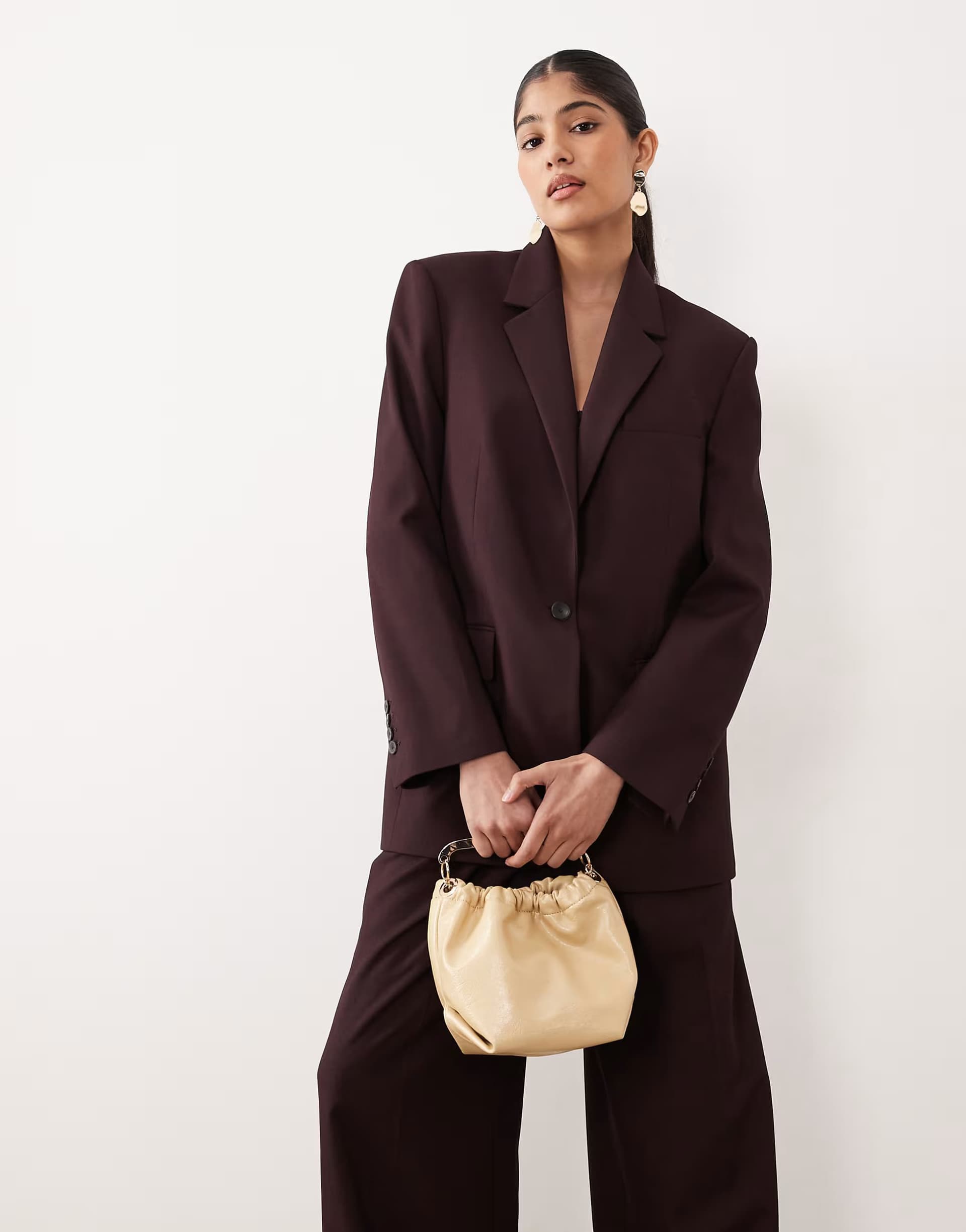 ASOS Mango Hidra blazer co-ord in fig