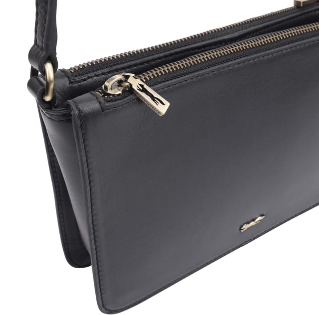 Paul Costelloe Paul Costelloe Women's Colmar Leather Cross Body Bag in Black - 3