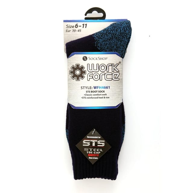 Work Force Work Force Men's Safety Boot Socks in Black - 2