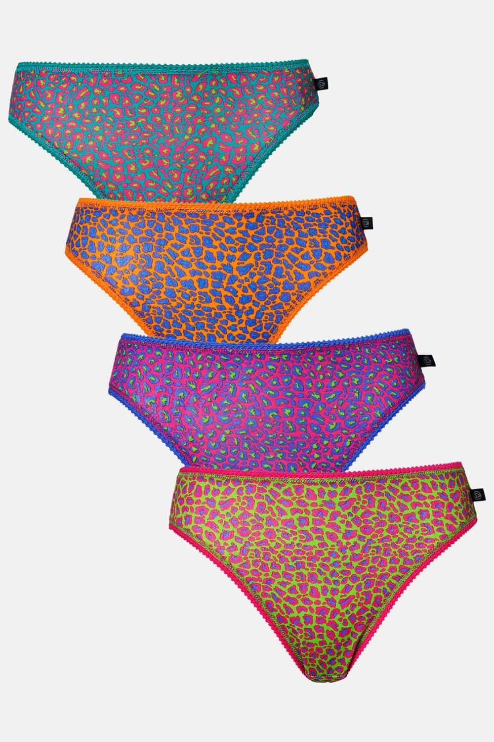 British Boxers British Boxers Women's Pack of Four "Wild Cat" High Leg Knickers